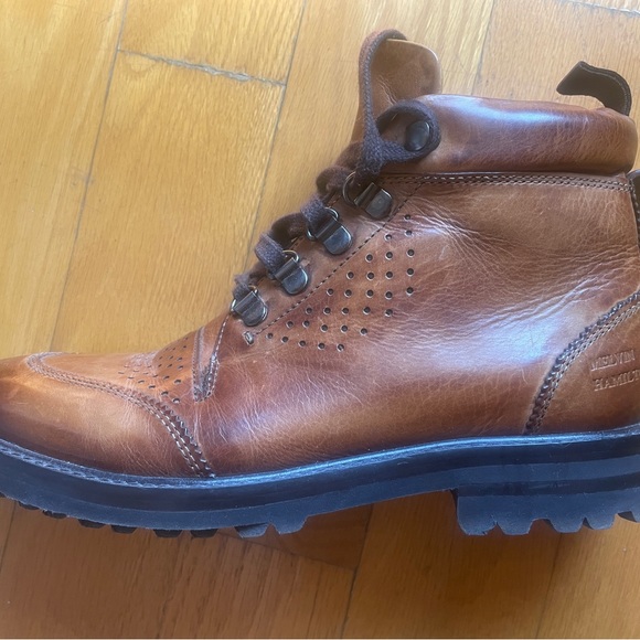 Brown leather Melvin and Hamilton hiking style lace up boots, size 9us women. - Picture 4 of 7